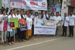 World No Tobacco Day on May 31, 2018 - ICD Section VI Fellows pictured in Patna, India.